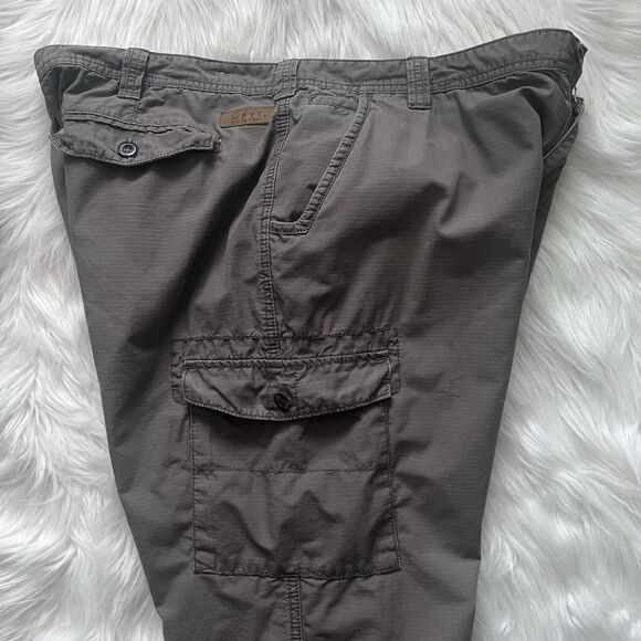 Men's Cabela's Cargo Pants 40 x 30 Gray 100% Cotton Pockets Hiking Work Y2K 90's - Picture 7 of 12